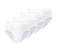SCHIESSER Slip Uomo 4 Pezzi - Doppio Ripp, Sportslip, Cotone Essentials We...