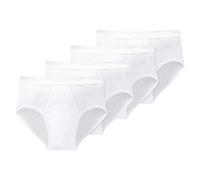 SCHIESSER Slip Uomo 4 Pezzi - Doppio Ripp, Sportslip, Cotone Essentials We...