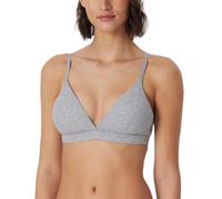 Schiesser Soft BH Organic Cotton-Pure Rib Reggiseno a t-Shirt, Grigio Mel_179915, 2A Donna
