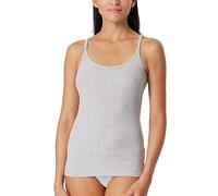 Schiesser Spaghettitop-Canottiera Intima in Cotone Organico-Pure Rib, Grigio Mel_179885, 44 Donna