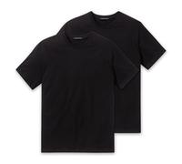 Schiesser T-Shirt Uomo 2 Pezzi Maniche Corte Girocollo Cotone Bianco Nero