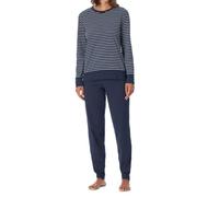 Schiesser Uncover Nightwear Set di Pigiama, Dunkelblau_181753, 48 Donna