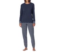 Schiesser Uncover Nightwear Set di Pigiama, Dunkelblau-Gem_181753, 44 Donna