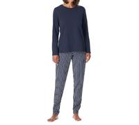 Schiesser Uncover Nightwear Set di Pigiama, Dunkelblau-Gem_181754, 46 Donna