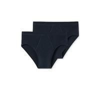 Schiesser Slip sportivi Essential a costine sottili – confezione da 2, Navy, L Uomo