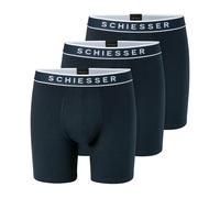 Schiesser Uomo Confezione da 3 Boxer Lunghi - Gamba Lunga - Aderente - Cotone - 95/5 Multipacks