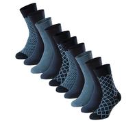 Schiesser Uomo Calzini, 10er Pacco - " Bluebird ", Mix Cotone, Uni / Fantasia