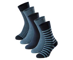 Schiesser Uomo Calzini,5er Pacco - " Bluebird ",Mix Cotone,Tinta Unita /