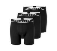 Schiesser Uomo Confezione da 3 Boxer Lunghi - Gamba Lunga - Aderente - Cotone - 95/5 Multipacks