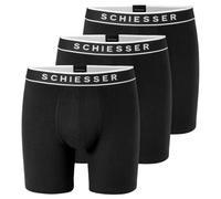 Schiesser Uomo Confezione da 3 Boxer Lunghi - Gamba Lunga - Aderente - Cotone - 95/5 Multipacks