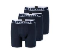 Schiesser Uomo Confezione da 3 Boxer Lunghi - Gamba Lunga - Aderente - Cotone - 95/5 Multipacks