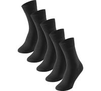Schiesser Multipack 5 Pack Herrensocken Strümpfe Calzini, Nero, 43/46 (Pacco da 5) Uomo