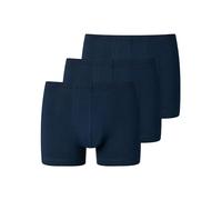 Schiesser Organic Cotton Essential 3er Pack Unterwäsche mit softem Bund Boxer a Pantaloncino, Dunk E L Blau, Small Uomo