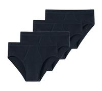 Schiesser Uomo Slip, 4 Pacco, Blu Marino, a Costine