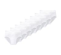 Schiesser Uomo Slip Sport - Feinripp, Doppelripp, Base, 2 4 6 8 Pacco , Wei