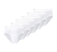 Schiesser Uomo Slip Sport - Feinripp, Doppelripp, Base, 2 4 6 8 Pacco , Wei