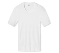 SCHIESSER Uomo T-Shirt Manica 1/2 - Cotone Basic, Feinripp, Doppelripp, Bianco