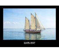 Schiffe 2027 Fotokalender DIN A3: Monatskalender mit Bild-Motiven von Autos, Eisenbahn, Flugzeug und Schiffen