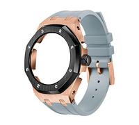 SCHIK 5rd GA2100 Mod Kit Cinturino in Silicone Cinturino in Metallo Lunetta Modelli Per GA2100/GA2110, Set di Accessori di Ricambio per Orologio da Uomo, Cinturino Cinturino Con Strumenti, Misura