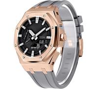 SCHIK Cassa dell'orologio in metallo Fluororubber Band Mod Per Gm2100/ga2100/ga2110 5th Gen Sostituzione Cinturino Lunetta, For ga2100/2110, Agata