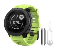 SCHIK Cinturino di ricambio in silicone morbido per Garmin Instinct Band compatibile con Instinct 2/Solare/Tactical WatchBand, verde, Taglia unica
