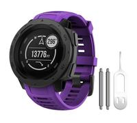 SCHIK Cinturino di ricambio in silicone morbido per Garmin Instinct Band compatibile con Instinct 2/Solare/Tactical WatchBand, Viola, Taglia unica