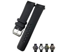 SCHIK Cinturino in gomma fluoro da 22 mm morbido nero blu cinturino per orologio da uomo IWC AQUATIMER FAMILY per bracciale da uomo, 22mm, Agata