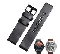 SCHIK Cinturino in pelle di mucca per DIESEL DZ7312 | DZ4323 | DZ7257 con fibbia ad ardiglione in acciaio inossidabile cinturino 24 26 27 28 30 mm cinturino piatto, 32mm, Agata