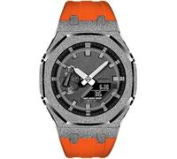 SCHIK Gen 3 4 Cassa dell'orologio smerigliata e kit mod cinturino in gomma, per GA2100/GA2110 GMAS2100, lunetta in metallo per GA-2100, GA2100 2100, Agata