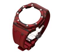 SCHIK Kit di modifica della cassa in fibra di carbonio per GA-2100 Mod Kit 3 ° caso lunetta in metallo viti cinturino per cinturino in gomma GA-2100/2110, Misura unica, Agata