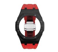 SCHIK Kit di modifica della cassa in fibra di carbonio per GA-2100 Mod Kit 3 ° caso lunetta in metallo viti cinturino per cinturino in gomma GA-2100/2110, Misura unica, Agata