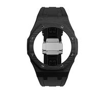 SCHIK Kit di modifica della cassa in fibra di carbonio per GA-2100 Mod Kit 3 ° caso lunetta in metallo viti cinturino per cinturino in gomma GA-2100/2110, Misura unica, Agata