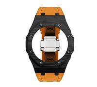 SCHIK Kit di modifica della cassa in fibra di carbonio per GA-2100 Mod Kit 3 ° caso lunetta in metallo viti cinturino per cinturino in gomma GA-2100/2110, Misura unica, Agata