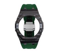 SCHIK Kit di modifica della cassa in fibra di carbonio per GA-2100 Mod Kit 3 ° caso lunetta in metallo viti cinturino per cinturino in gomma GA-2100/2110, Misura unica, Agata