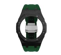 SCHIK Kit di modifica della cassa in fibra di carbonio per GA-2100 Mod Kit 3 ° caso lunetta in metallo viti cinturino per cinturino in gomma GA-2100/2110, Misura unica, Agata