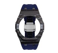 SCHIK Kit di modifica della cassa in fibra di carbonio per GA-2100 Mod Kit 3 ° caso lunetta in metallo viti cinturino per cinturino in gomma GA-2100/2110, Misura unica, Agata