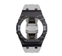 SCHIK Kit di modifica della cassa in fibra di carbonio per GA-2100 Mod Kit 3 ° caso lunetta in metallo viti cinturino per cinturino in gomma GA-2100/2110, Misura unica, Agata