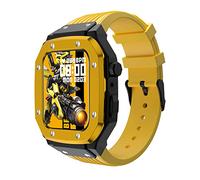 SCHIK Kit di modifica per cinturino Apple Watch da 44 mm, 45 mm, 42 mm, cinturino in silicone + cassa in acciaio inox, 44mm, agata