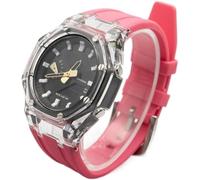 SCHIK Kit di modifica trasparente per GA2100 GA2110 custodia per PC, per GAB2100 2110 cinturino in gomma per orologio accessori di ricambio, Misura unica, Agata