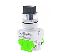 SCHIK LAY37 Interruttore rotativo da 22 mm manopola di posizione 2/3 manopola rotante 1NO/1NC e 2NO interruttore rotante DPST interruttore di bloccaggio 660V Ui 10A Ith (colore: 2NO, dimensioni: 3