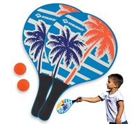 Schildkröt Beach Paddle Ball Set Ocean, 2 Racchette in LegnoLlaccato, 2 Palline, in Borsa a Rete Richiudibile, il Classico tra i Giochi da Spiaggia, 970157