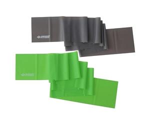Schildkröt Fasce Elastiche per Fitness, Set di 2, Senza Lattice, Verde/Antracite