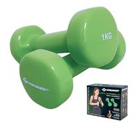 Schildkröt Fitness Set di Manubri in Vinile, 2 x 1,0 kg, Verde, 960205