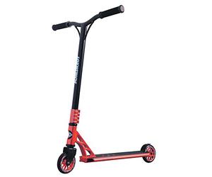 Schildkröt Flipwhip Stunt Scooter, Design: Rosso Metallizzato, Monopattino Acrobatico Premium, Compressione HIC e Cerchio in Alluminio, Ruote in PU da 110 mm, per Tutte le Manovre e Acrobazie, 510402