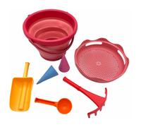 Schildkröt Set per Giochi sulla Sabbia 7 pezzi, Rosso - 1 pz.