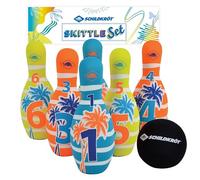 Schildkröt Funsports Set da Bowling in Neoprene, 6 Coni (21,5 cm), 1 Palla (Ø9 cm), in una Tasca a Rete con Cerniera, 970149