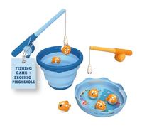 Schildkröt® Fishing Game, Set da Pesca Magnetico, per Interni ed Esterni, Canna da Pesca Telescopica, Secchio Pieghevole da 3 Litri, Senza BPA