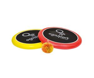 Schildkröt Ogo Sport Set 2 dischi Ogo Softdiscs (Ø29 cm) con rivestimento in rete elastico, 1 palla Ogo, diversi colori, il popolare classico di gioco, in cartone con istruzioni di gioco (lingua italiana non garantita).