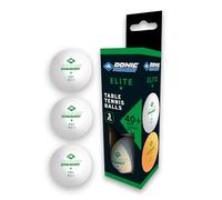 Schildkröt Donic Palline da Ping Pong Elite 1-Stella, Qualità Poly 40+, 3 Unitá in una Scatola, Bianco, Taglia Unica 608310
