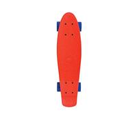 Schildkröt Retro Skateboard, Tavola Premium in Plastica PP Resistente e Durevole, ABEC7, Assi in Aluminio, Ruote in PU, Sopporto Antiscivolo, Colore: Rosso, 510702